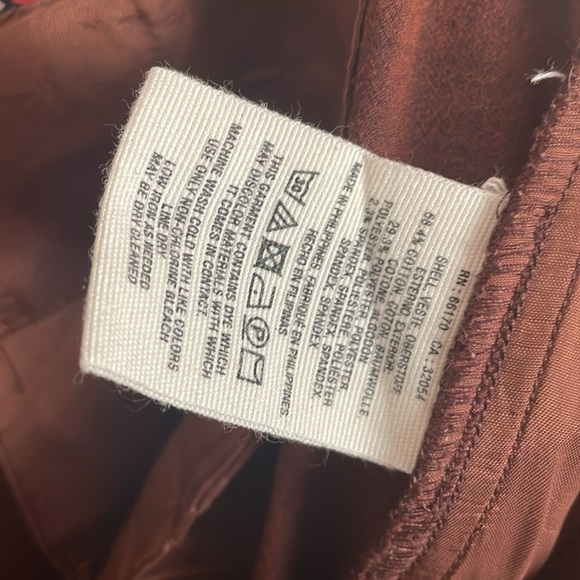 Anthropologie Cartonnier Monica Flannel Trousers Pants Rust Brown Orange 10 - Picture 9 of 9